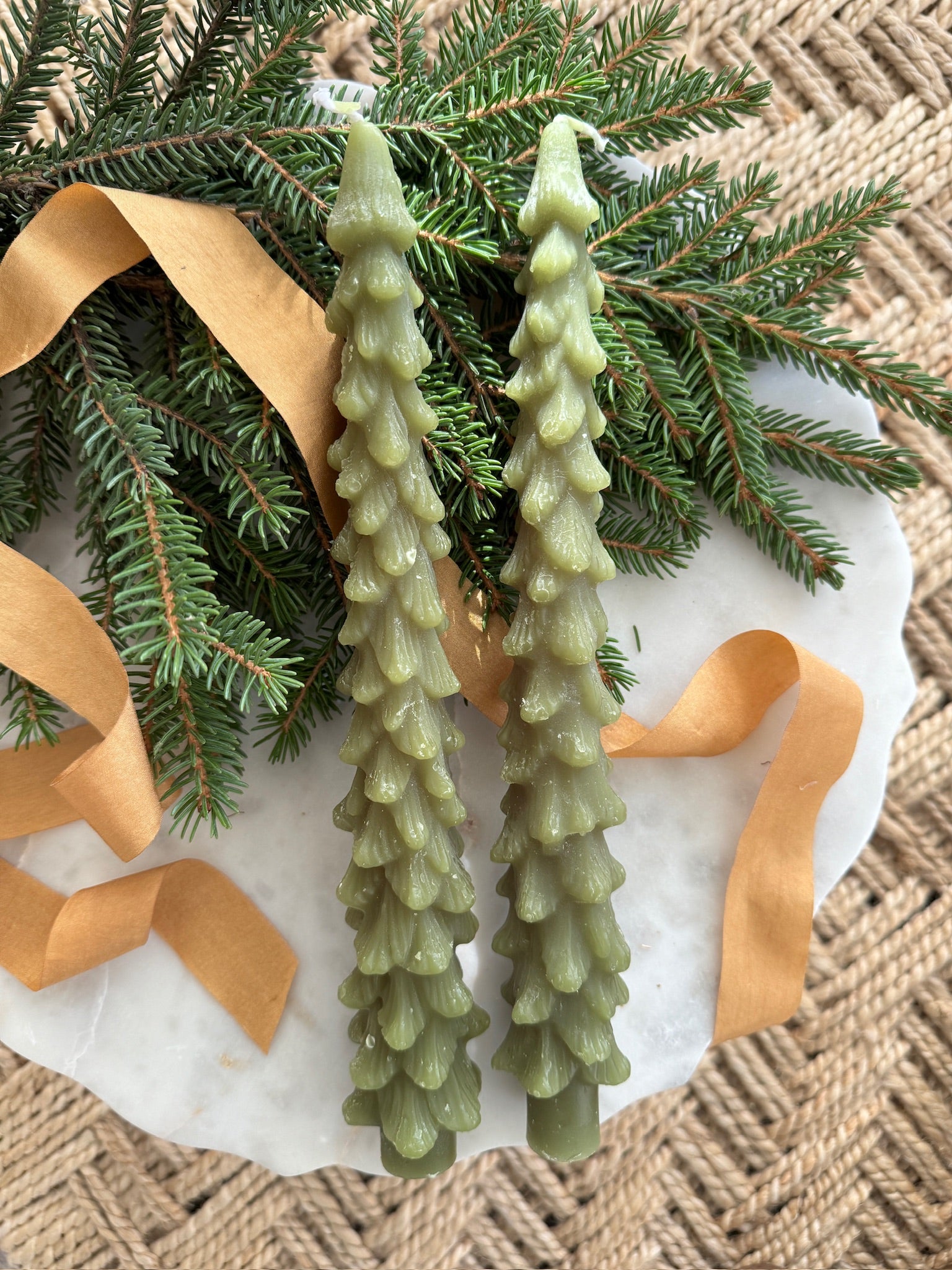 Green Tree Taper Candles House of Turnberry