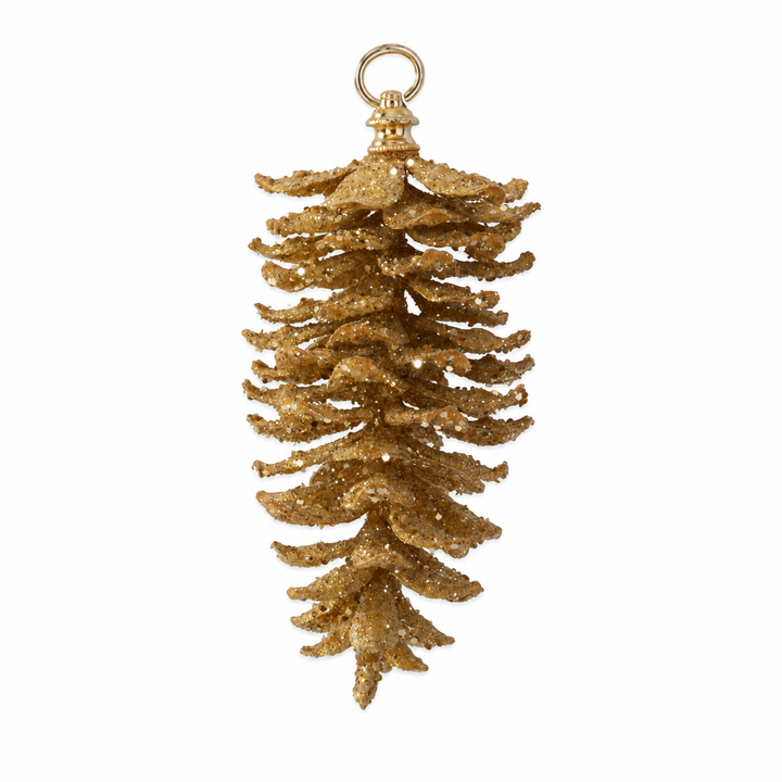 Golden Pinecone Ornament