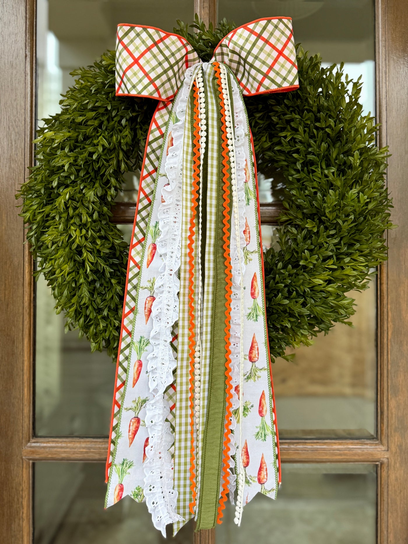 Cottage Garden Designer Bow in layered florals and soft ribbon textures for spring and summer styling