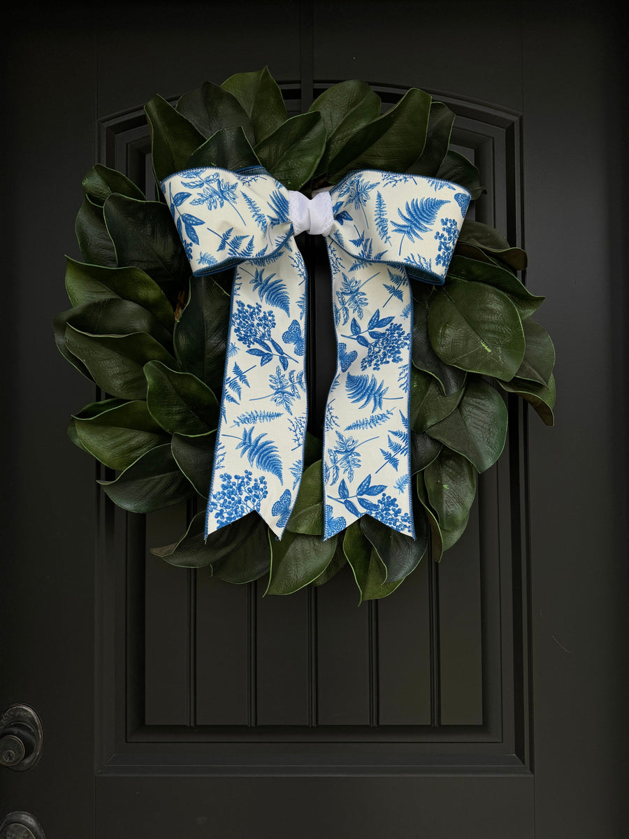 Summer Days Bow in bright cheerful summer ribbon for a bold front door and seasonal entrance