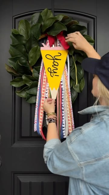 House of Turnberry back-to-school reel styling a pencil welcome accent